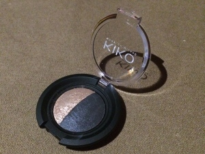Kiko Colour Sphere Duo Eye Shadow 111 Gold/Black Mat